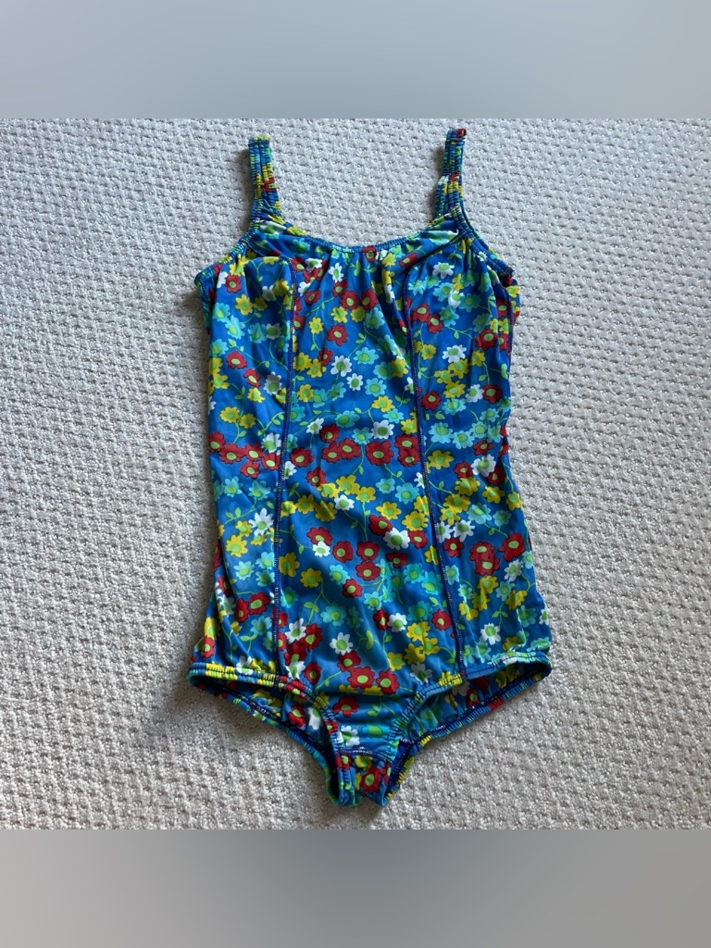 70s VINTAGE JC Penney Floral One Piece Swim Suit Size 36 Sea Lure Bathing Retro